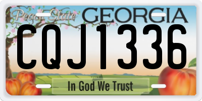GA license plate CQJ1336