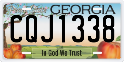GA license plate CQJ1338