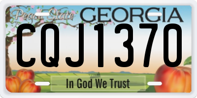 GA license plate CQJ1370