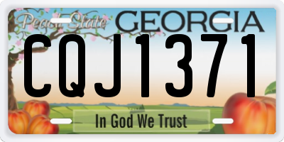 GA license plate CQJ1371