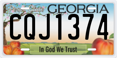 GA license plate CQJ1374