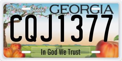 GA license plate CQJ1377