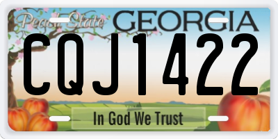 GA license plate CQJ1422