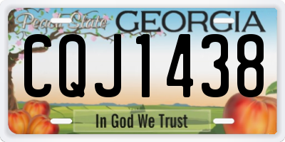 GA license plate CQJ1438