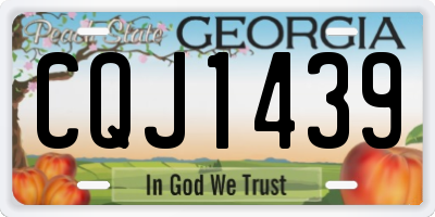 GA license plate CQJ1439