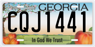 GA license plate CQJ1441