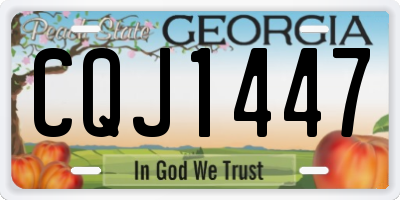 GA license plate CQJ1447