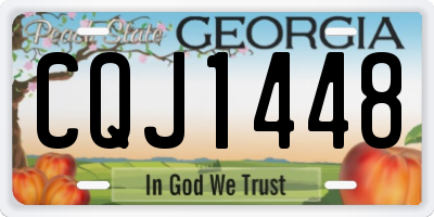GA license plate CQJ1448