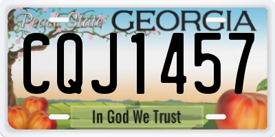 GA license plate CQJ1457