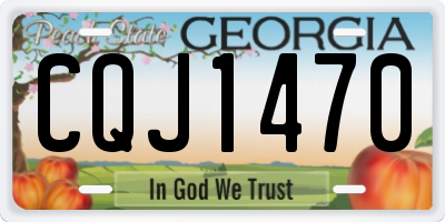 GA license plate CQJ1470