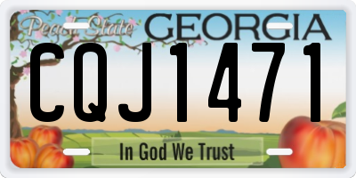 GA license plate CQJ1471