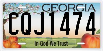GA license plate CQJ1474