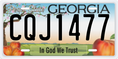 GA license plate CQJ1477