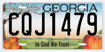 GA license plate CQJ1479