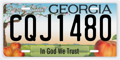 GA license plate CQJ1480