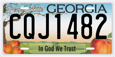 GA license plate CQJ1482