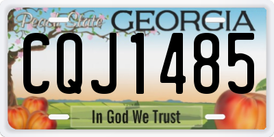 GA license plate CQJ1485