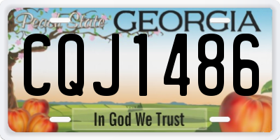 GA license plate CQJ1486