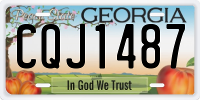 GA license plate CQJ1487