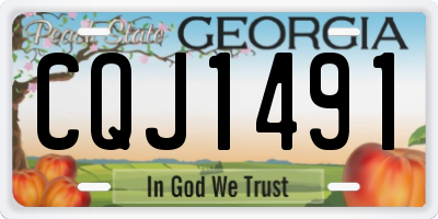 GA license plate CQJ1491
