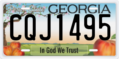 GA license plate CQJ1495