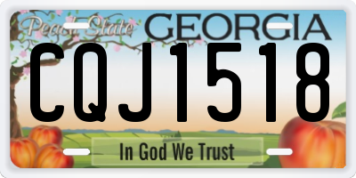 GA license plate CQJ1518