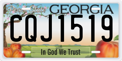 GA license plate CQJ1519