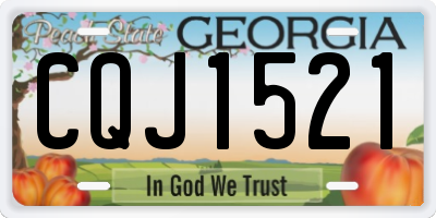 GA license plate CQJ1521