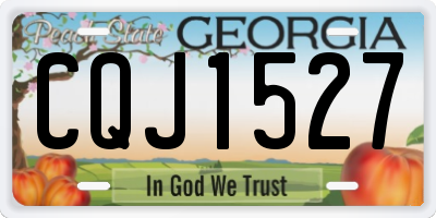 GA license plate CQJ1527