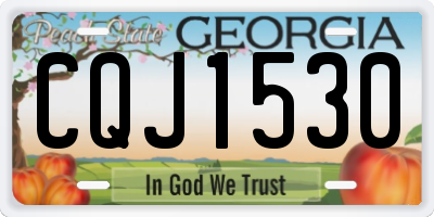 GA license plate CQJ1530