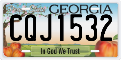 GA license plate CQJ1532