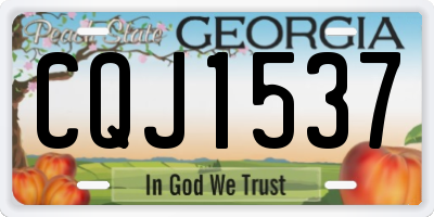 GA license plate CQJ1537