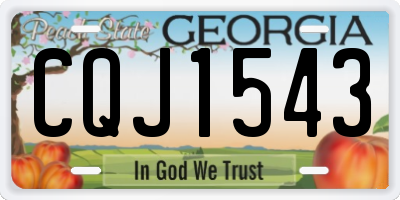 GA license plate CQJ1543