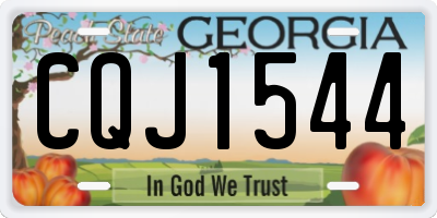 GA license plate CQJ1544