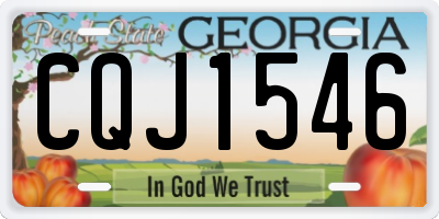 GA license plate CQJ1546