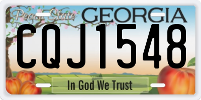GA license plate CQJ1548