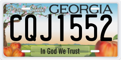 GA license plate CQJ1552