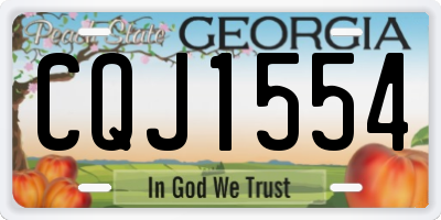 GA license plate CQJ1554