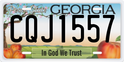 GA license plate CQJ1557