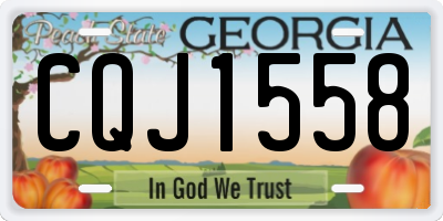 GA license plate CQJ1558