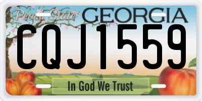 GA license plate CQJ1559