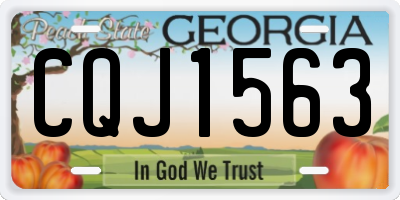 GA license plate CQJ1563