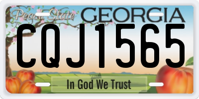 GA license plate CQJ1565