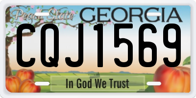 GA license plate CQJ1569