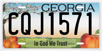 GA license plate CQJ1571