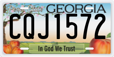GA license plate CQJ1572