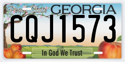 GA license plate CQJ1573