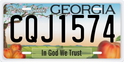 GA license plate CQJ1574