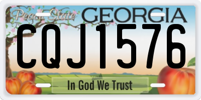 GA license plate CQJ1576