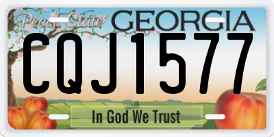 GA license plate CQJ1577